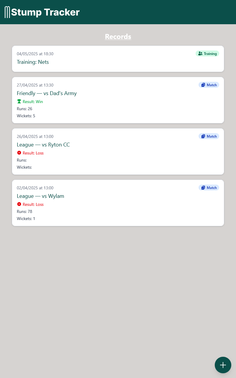 Stump Tracker App Screenshot